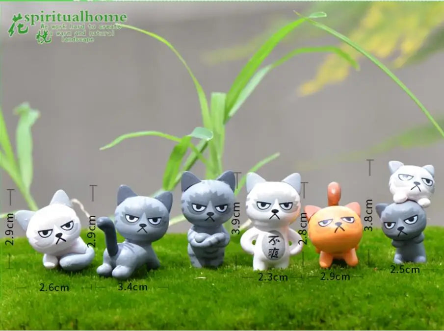 Mini Cheese Chis Cat Kitty Model Resin Kitten Cat Miniatures Figurine Animal Figurines Crafts Ornament for Home Decor