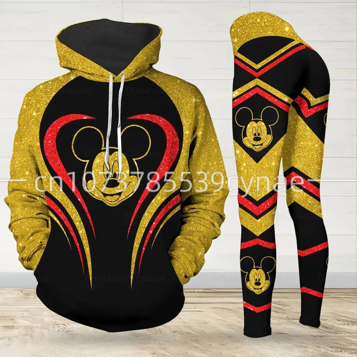 2025 3D New Hoodie Women's Set Sports Hooded Sweater Yoga Pants Sports Disney Yoga Underpants Fashion anime clothes sudader