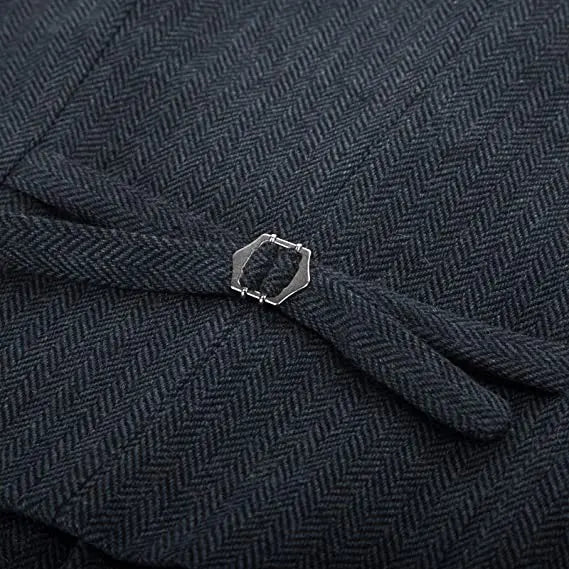 Mens Suit Vest Irregular Buttons V Neck Wool Tweed Herringbone Silm Fit For Formal Casual Daily Men's Vest Clothing 2021