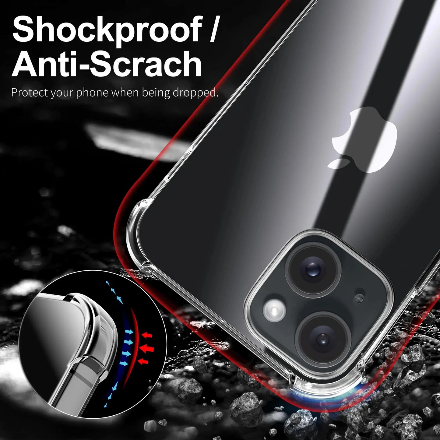 Shockproof Clear Phone Case For iPhone 15 13 11 12 14 Pro Max Plus Mini X XR XS Soft Silicone Protection Transparent Accessories