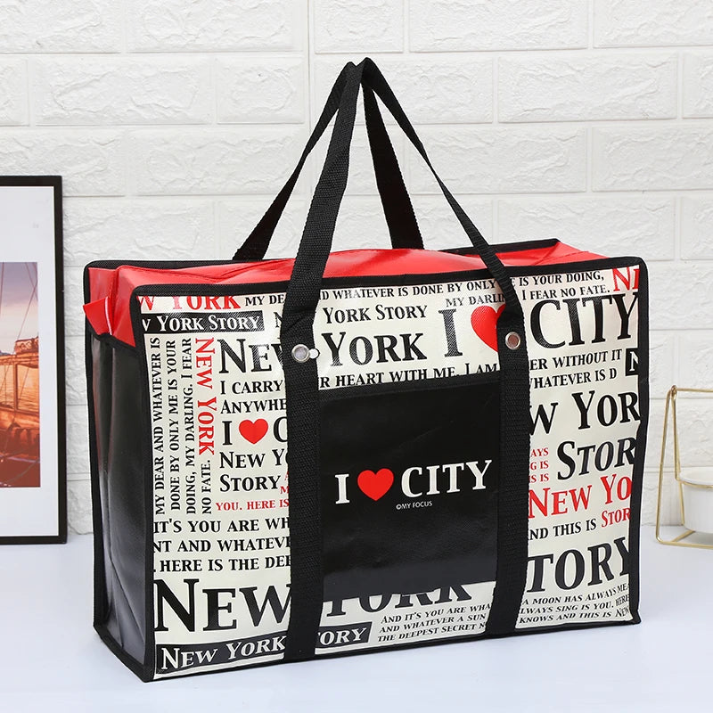 Oversized Duffle Moving House Storage Bag Woven Big Travel Quilt Clothes Waterproof Film Large Capacity Shipping Bag