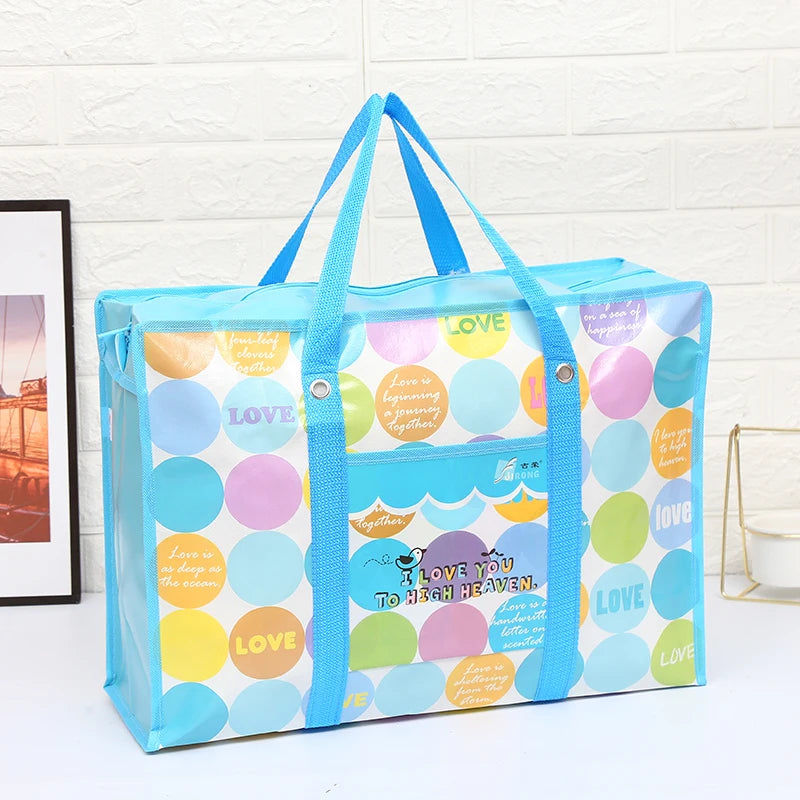 Oversized Duffle Moving House Storage Bag Woven Big Travel Quilt Clothes Waterproof Film Large Capacity Shipping Bag