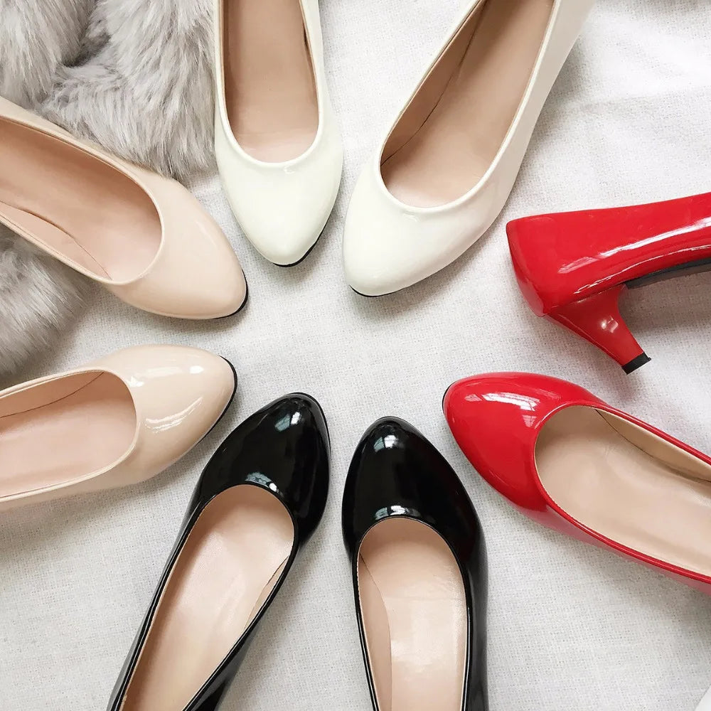 Female Pumps Nude Shallow Mouth Women Shoes Fashion Office Work Wedding Party Shoes Ladies Low Heel Shoes Woman Autumn