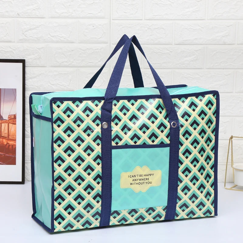 Oversized Duffle Moving House Storage Bag Woven Big Travel Quilt Clothes Waterproof Film Large Capacity Shipping Bag