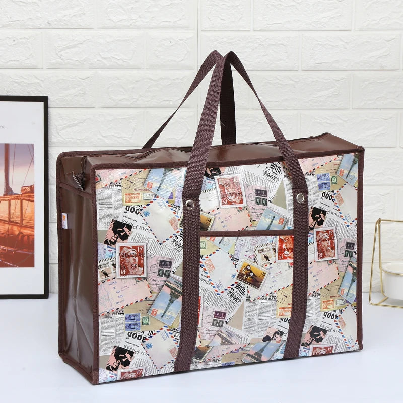 Oversized Duffle Moving House Storage Bag Woven Big Travel Quilt Clothes Waterproof Film Large Capacity Shipping Bag