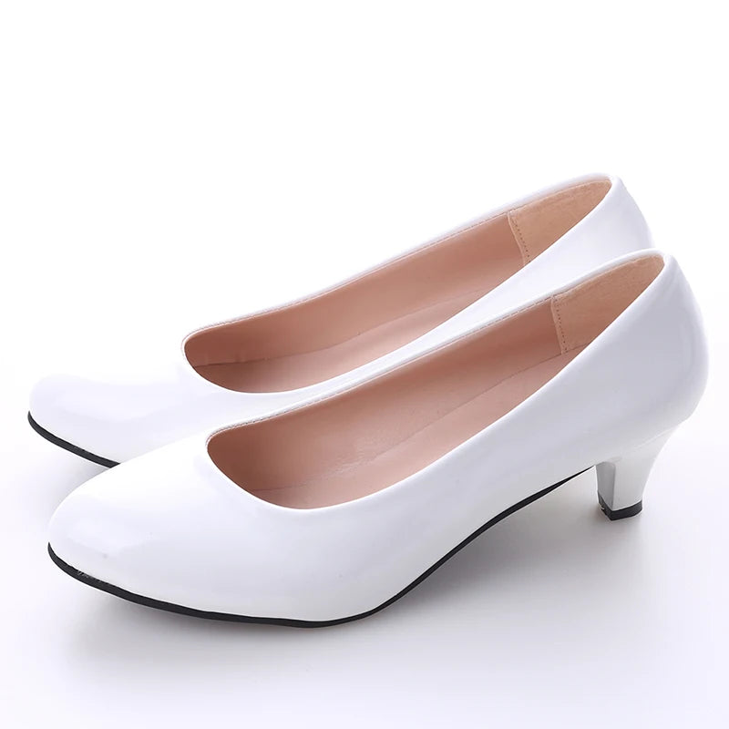 Female Pumps Nude Shallow Mouth Women Shoes Fashion Office Work Wedding Party Shoes Ladies Low Heel Shoes Woman Autumn