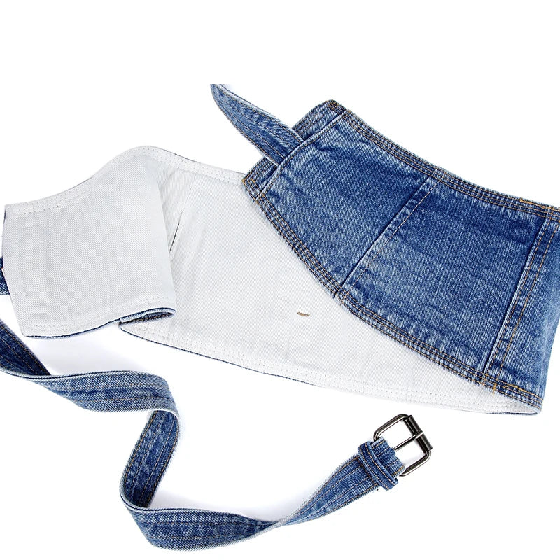Denim color shapewear women Black nickel buckel Pin Slide buckel Belts for ladies Girdle