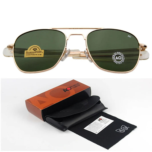 Fashion Sunglasses Men American Army Military Brand Designer AO Sun Glasses For Male Optical Glass Lens  de sol RS263 mon
