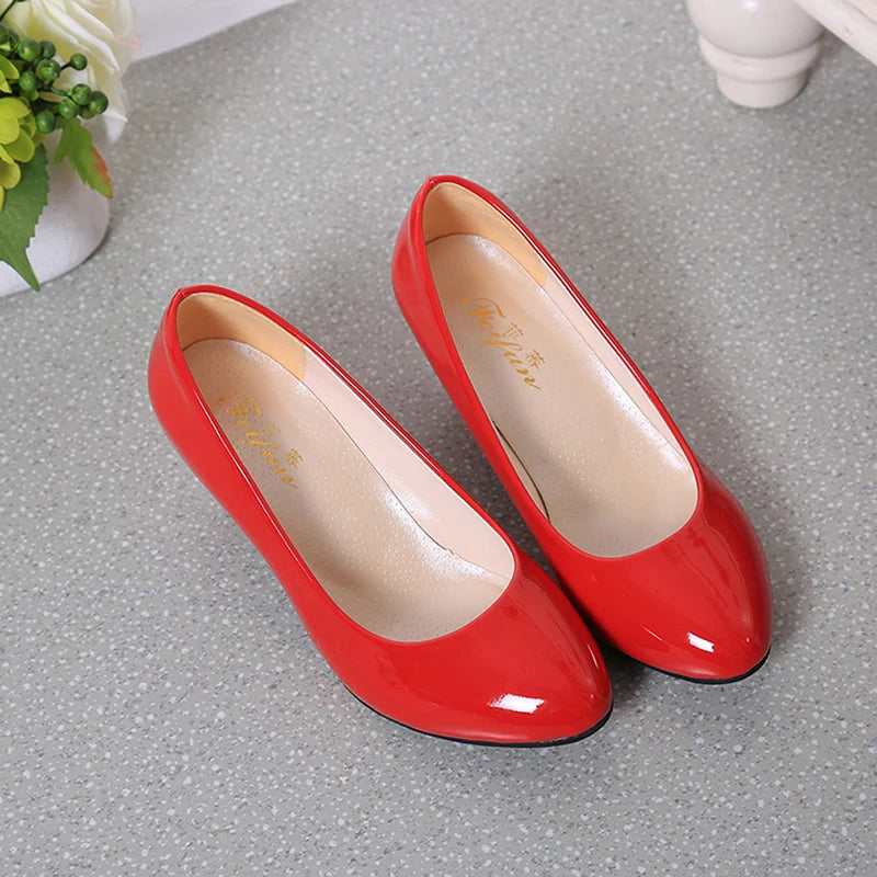 Female Pumps Nude Shallow Mouth Women Shoes Fashion Office Work Wedding Party Shoes Ladies Low Heel Shoes Woman Autumn