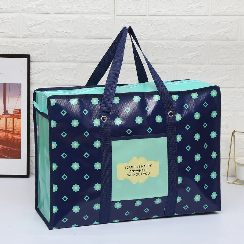 Oversized Duffle Moving House Storage Bag Woven Big Travel Quilt Clothes Waterproof Film Large Capacity Shipping Bag