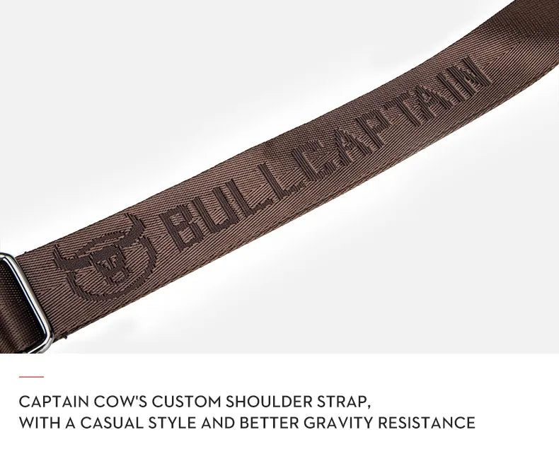 BULLCAPTAIN Genuine Leather Men's Crossbody Bag Large Capacity Casual Multifunctional Handbag A Fashion Business Briefcase