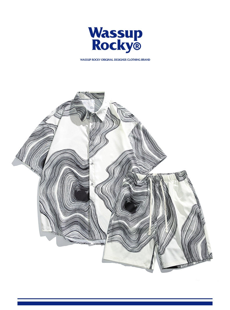 Wassup Rocky Quick-Dry Casual Two-piece Set Short Sleeve