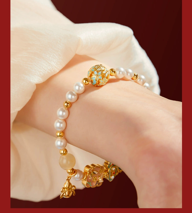 Kaiserpalast Taobao | Schatzperlenarmband Armband Kulturelle kreative Freundinnen Geburtstag Schlangenjahr Neujahr Geburtsjahr Geschenk Mädchen