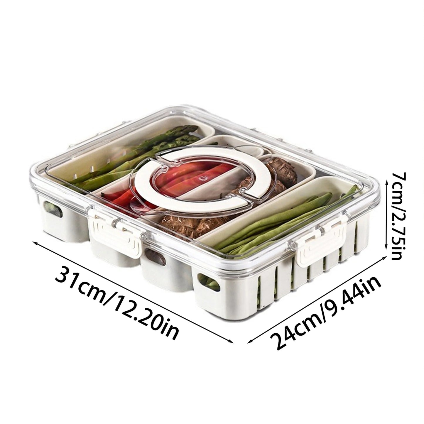 Refrigerator Storage Box Fridge Organizer Fresh Vegetable Fruit Boxes Drain Basket Food Storage Containers Kitchen Organizer