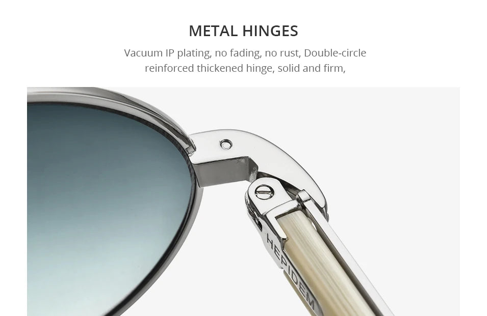HEPIDEM High Quality Men Buffs Sunglasses Square Luxury Brand Design Diamond Sumptuous Sun Glasses Women Buffalo Horn Glasses