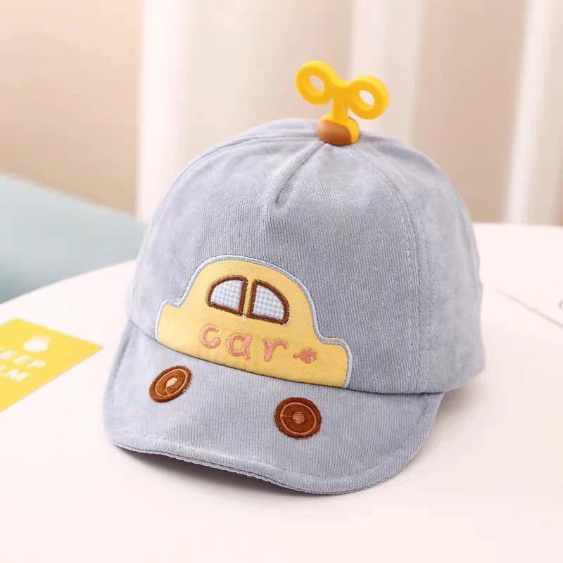 Spring Autumn Thick Cotton Children Duck Tongue Hat Cute Cartoon Car Baby Peaked Caps Boys Girls Fashion Baseball Hat Kids Visor