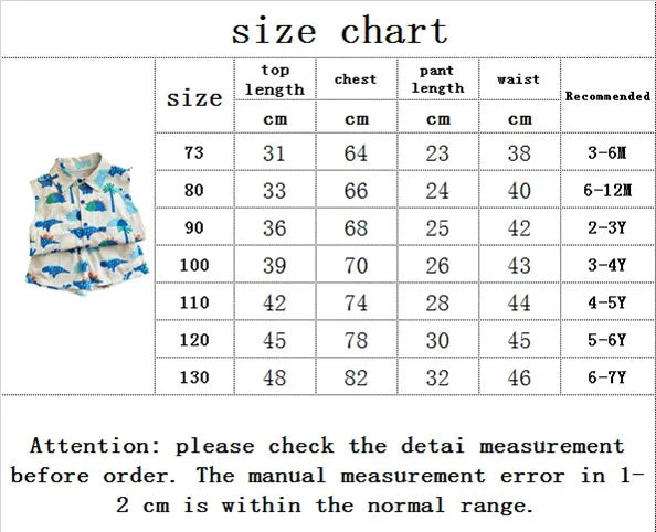 Kids Fashion 2-Piece Summer Beach Clothes Set for Toddler Boys Sleeveless Print Top Shirt+Shorts