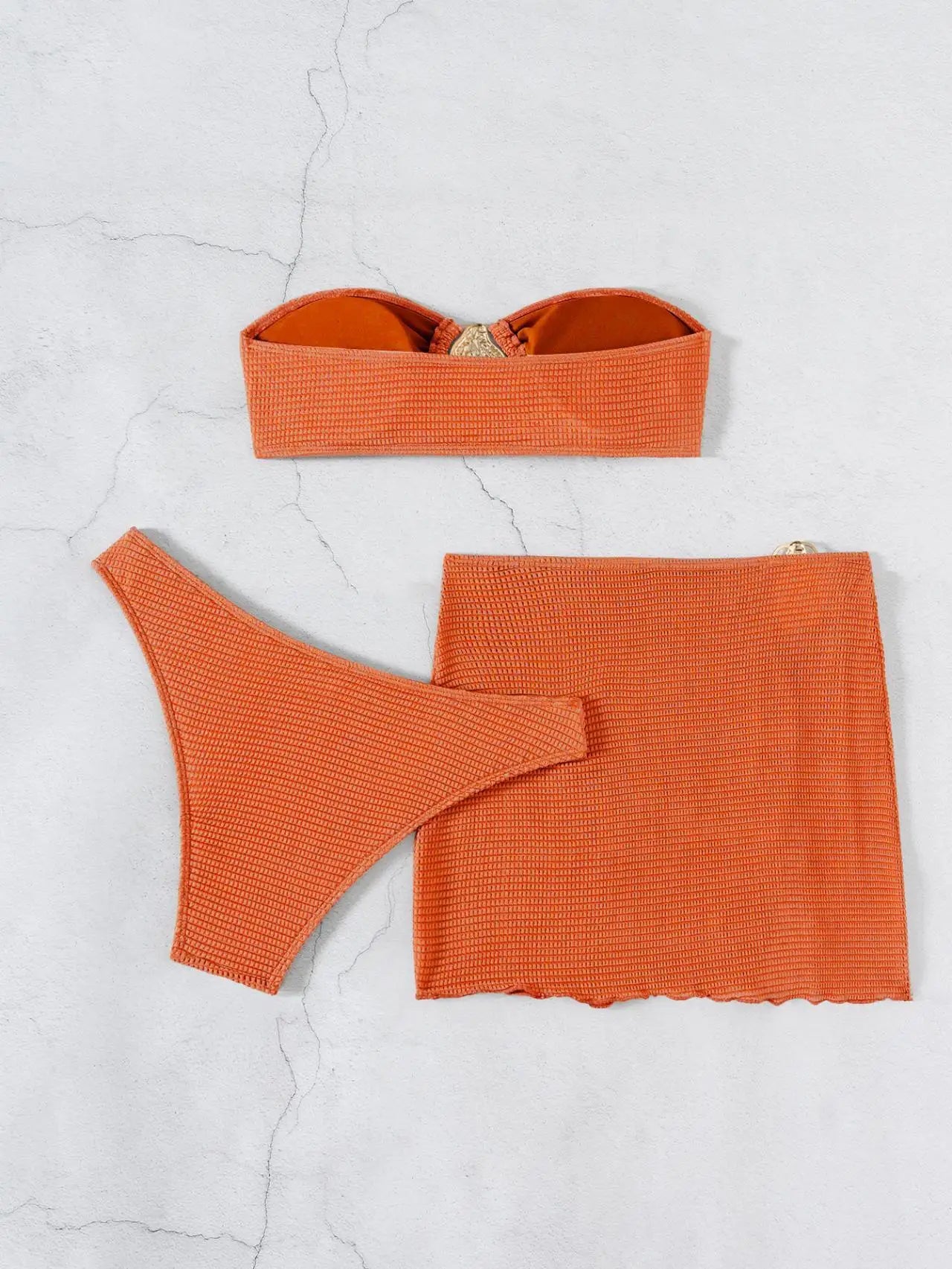 2025 New Bikini Baby Hot Spring Resort Beach Three Piece Split Swimsuit Skirt Bikini