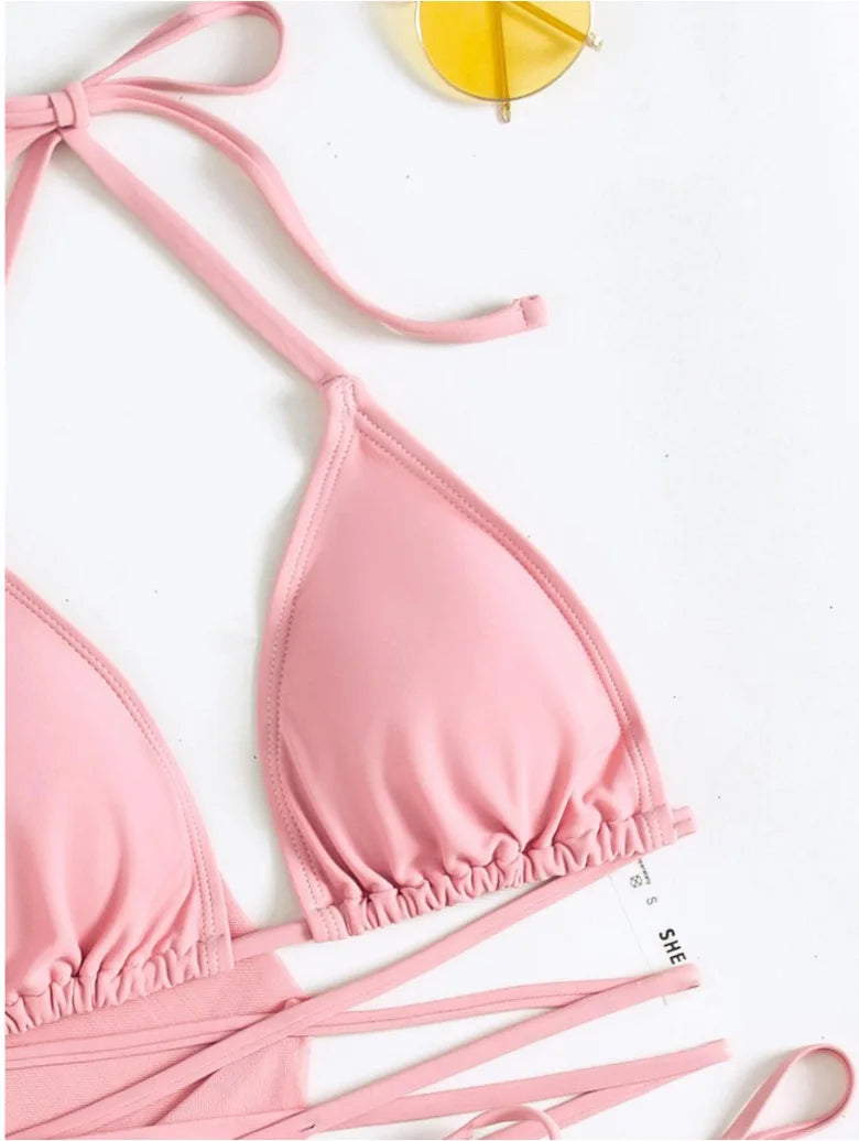 New Conservative Four Piece Solid Color Tassel Hoodie, Mesh Skirt, Bikini Swimsuit for Women
