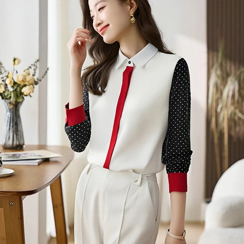 New elegant Women Blouses ladies shirts Blusas Mujer Long Sleeve Shirts causal Tops