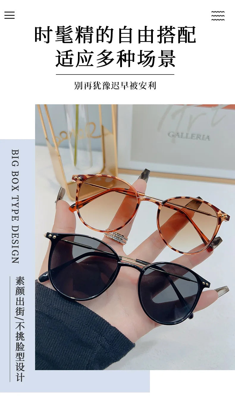 2024 neue Elliptische Sonnenbrille Frau Marke Designer Retro Sonnenbrille Weibliche Brillen Mode Driving Shades UV400 Oculos De Sol