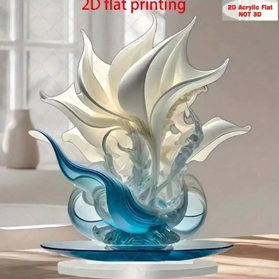 1 piece of elegant lily vase home and office decoration ornaments, white and blue designed dining table decorations