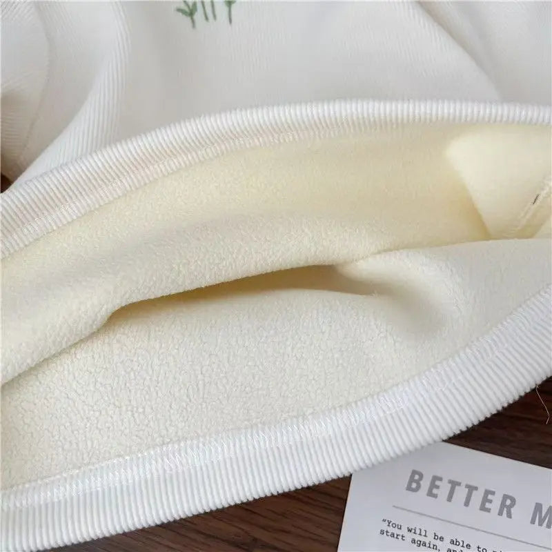 Autumn Winter Girls Bottoming Shirt Flower Embroidery Puff Sleeve Kids Baby Warm Thickening T-shirts Children Casual Tops