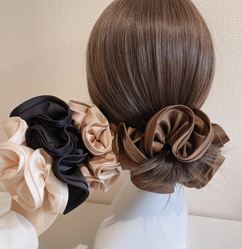 French Design Sense Fungus Hair Tie Satin Hair Tie For Women With Simple Temperament New Style Hair !!!