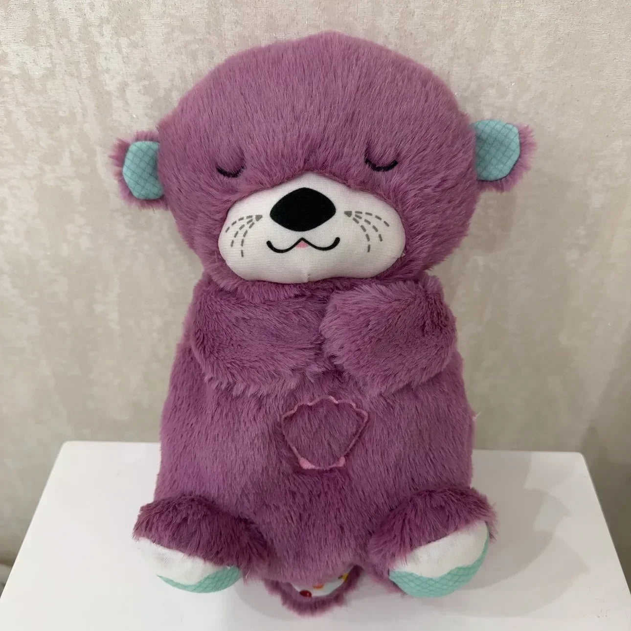 Breathing Otter Sleep and Playmate Otter Musical Stuffed Baby Plush Toy with Light Sound Newborn Sensory Comfortable Baby Gifts