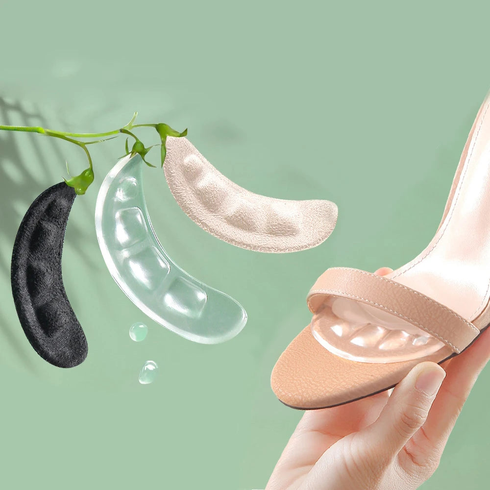 Soft Silicone Pads for Women's Shoes Anti-Slip Forefoot Insert Pad Heel Liner Gel Insoles for Heels Sandals Non-slip Foot