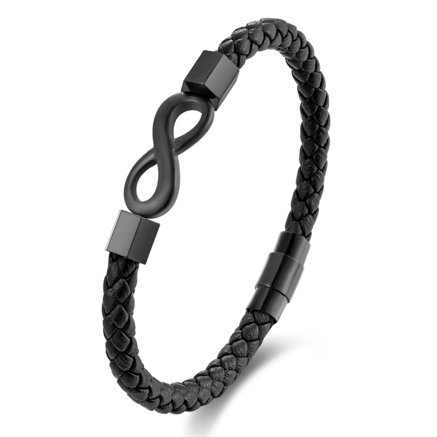 Stainless Steel Genuine Leather Men Bracelet Black/Brown Color Multi-Layers Accessories Jewelry For Male Female Couple Gift