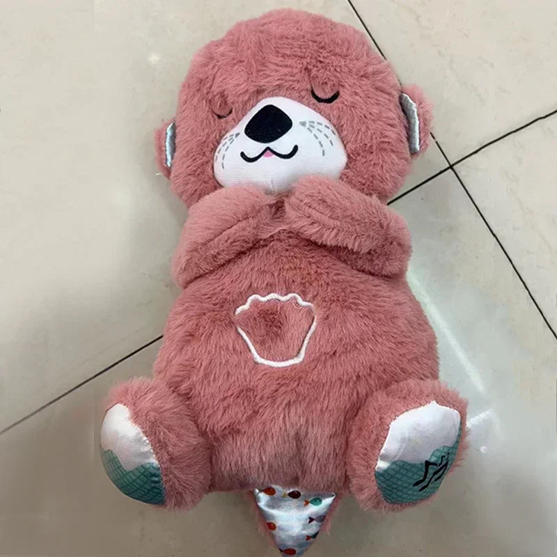 Breathing Otter Sleep and Playmate Otter Musical Stuffed Baby Plush Toy with Light Sound Newborn Sensory Comfortable Baby Gifts