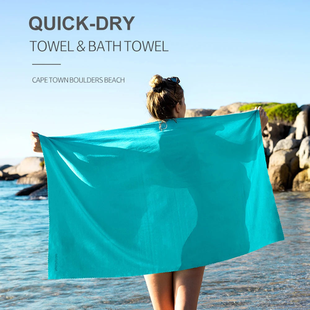 Quick Drying Absorbent Bath Towel, Backpacking Hiking, Swimming Compact Travel, Breathable Beach Gym Yoga Towel