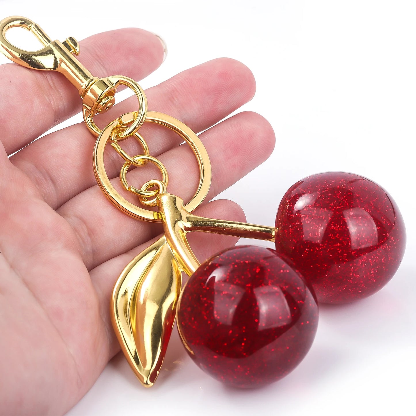 Handbag Pendant Keychain Crystal Cherry Car Accessories Gifts For Female Friends !!!