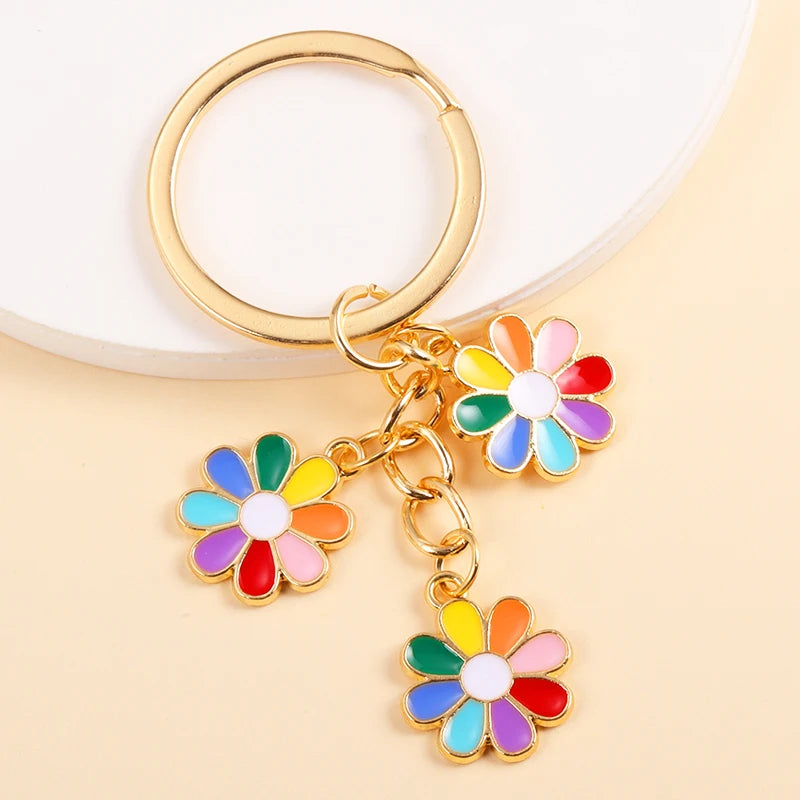 Cute Enamel Finger Heart Pendants Key Chain Fashion Love Keyrings For Women Men Handbags Car Key Decor Jewelry Party Friend Gift