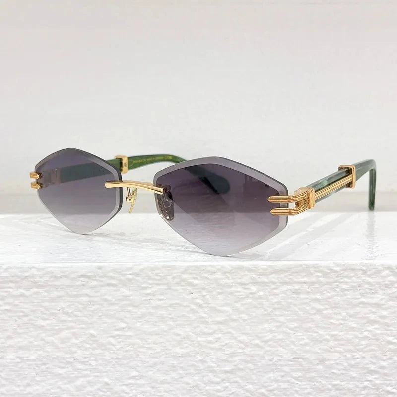 Special Designer Rimless Women's Sunglasses Polygon Luxury Alloy High Quality Brand Men Fashion New Arrival Classical UV400 Z106