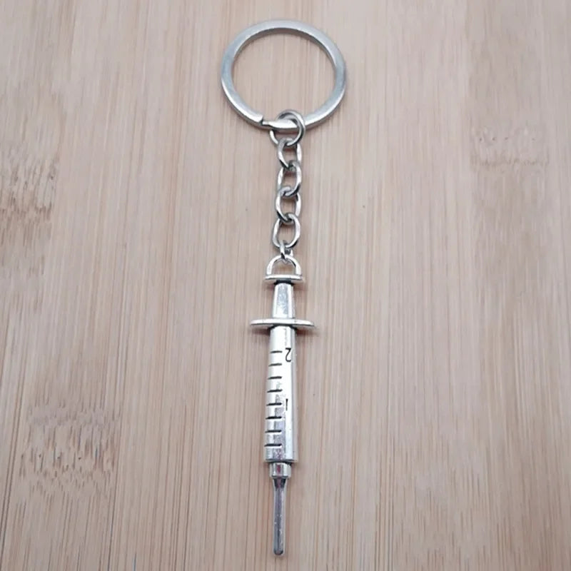 New Nurse Medical Box Medical Keychain Needle Syringe Stethoscope Tassel Cute Keychain Jewelry Gift