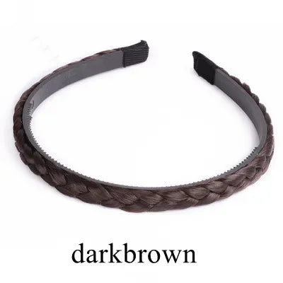 New Women Vintage Wig Headbands Braids Girls Style Hair Band Head Band Wig Hair Accessories Turbans for Women  head band