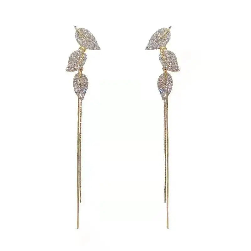 925 Silver Needle Korean Fashion Pearl Tassel Earrings For Women Jewelry Trending New Luxury Women's Zircon Pearl Earrings