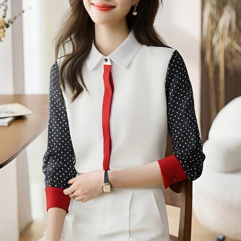 New elegant Women Blouses ladies shirts Blusas Mujer Long Sleeve Shirts causal Tops
