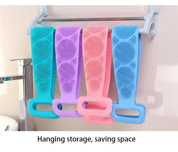 Körperschwamm Silikonbürsten Badetücher Wäscher Reiben Rückenpeeling Massage Duschgürtel Erweiterte Hautreinigungsbürsten