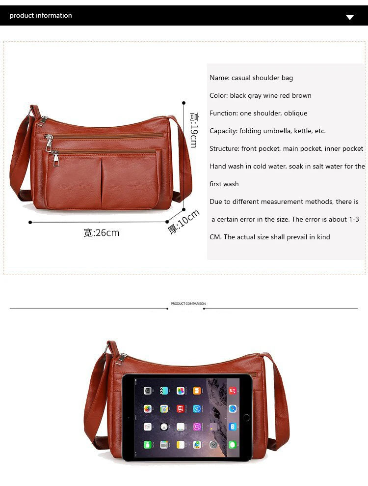 Women's Bag 2024 Trend Korean Handbags Designer Luxury Brand Ladies Shoulder Bags Soft Leather Fashion Versatile Crossbody Bag