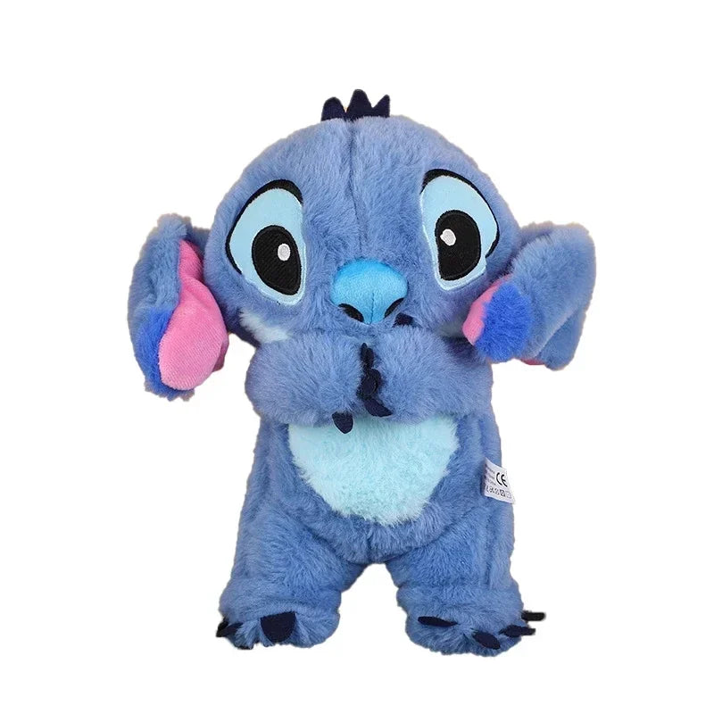 Stitch Plush Doll with Breathing Light & Music - Pink Angel Calming Sleep Aid Toy, Cute Gift for Baby Kids Christmas Birthday