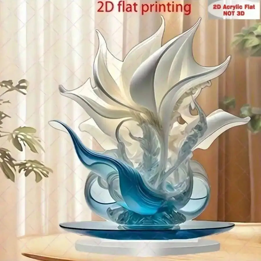 1 piece of elegant lily vase home and office decoration ornaments, white and blue designed dining table decorations