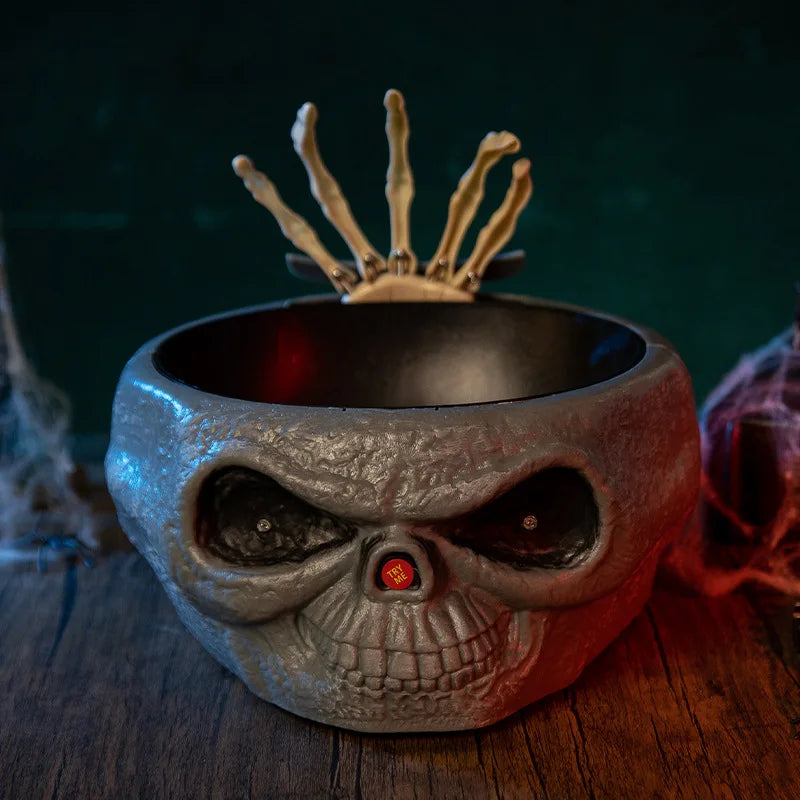 Halloween Electric Ghost Hand Candy Bowl Scary Decor Haunted House Party Prop Prank Costume Accessory