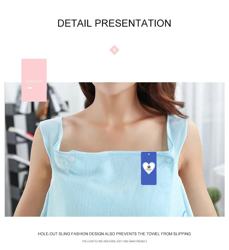Tragbares Badetuch mit Kaninchenmotiv, Kleidung für Erwachsene und Frauen, verdickt, Brusttuch, saugfähiger Baderock, schweißabsorbierender Dampfrock für die Sauna