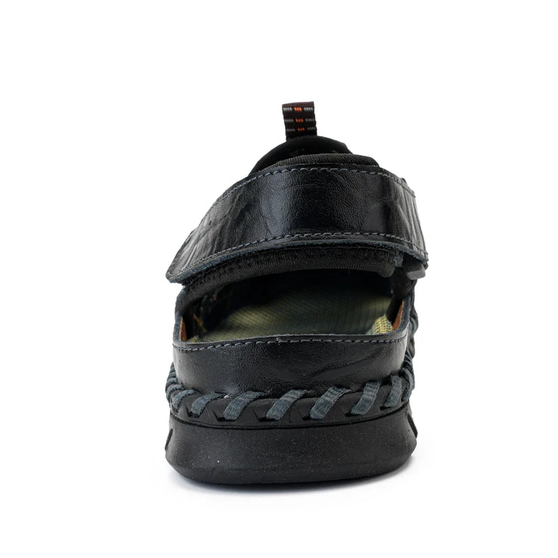 Handmade Summer Sandals Men Breathable Leather Shoes Man Retro Outdoor Men Sandals Antiskid Beach Sandals Hollow Shoes Footwear
