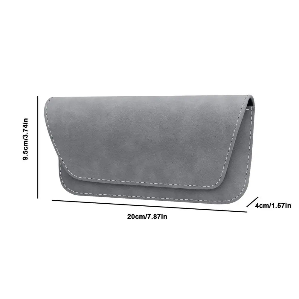 Car Sunglasses Box Magnetic Glasses Storage Holder Car Sun Visor Organizer Leather Sunshade Storage Bag Car Accessories