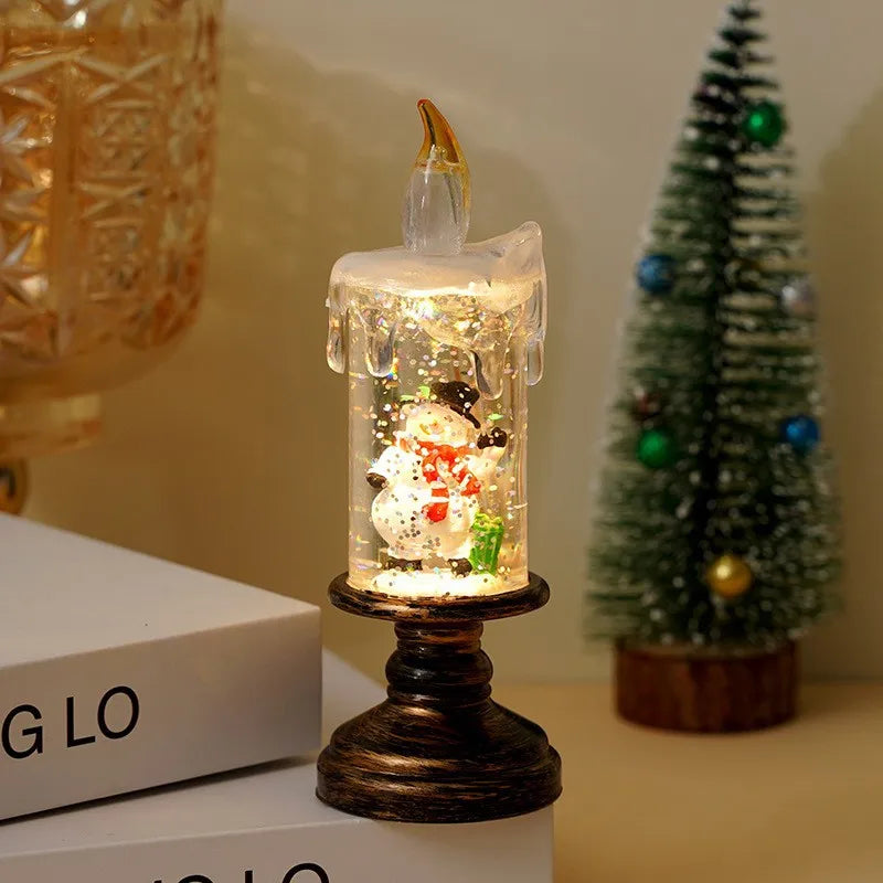 Christmas Decorations Candle Lights Candles Lights Angel Snowflake Crystal Ball Lights Creative Christmas Gifts Desktop Ornament