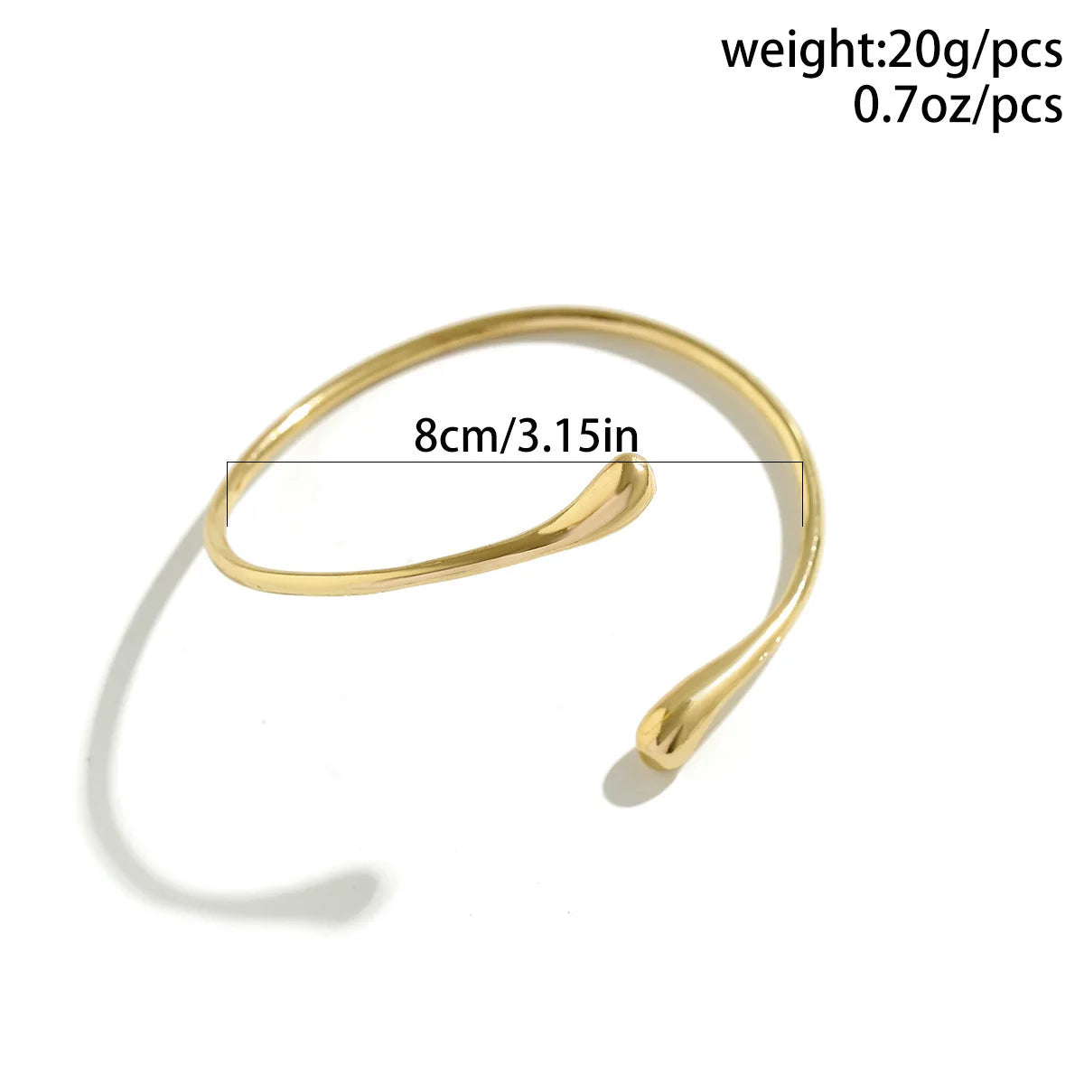 FTCY Vintage Simple Upper Arm Bracelet for Women Trendy Geometric Water Drop Shape Bangles Adjustable Women's Jewelry accessories